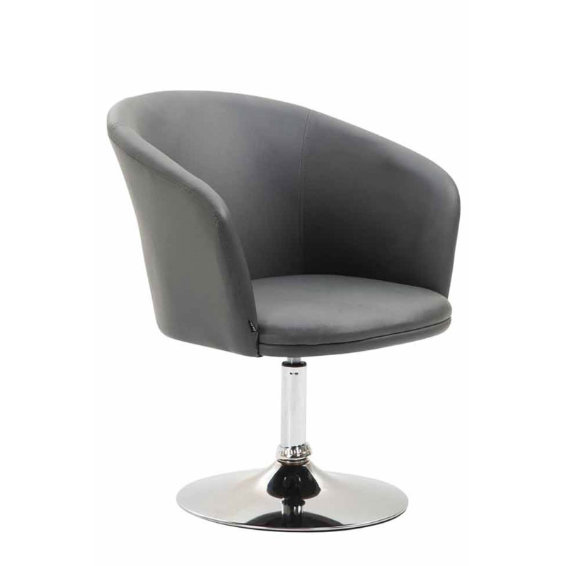 Fauteuil Lounge Arcade en cuir artificiel gris