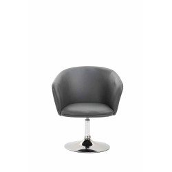 Fauteuil Lounge Arcade en cuir artificiel gris
