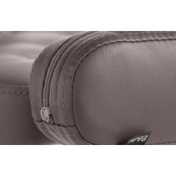 Fauteuil Lounge Dublin en cuir artificiel brun