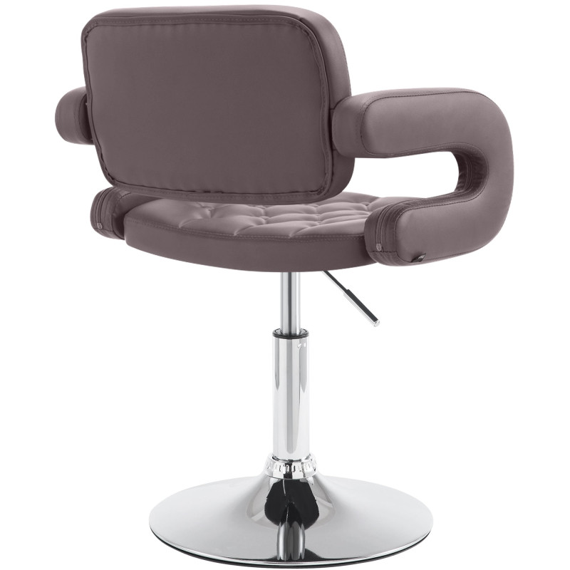 Fauteuil Lounge Dublin en cuir artificiel brun