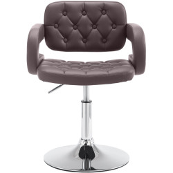 Fauteuil Lounge Dublin en cuir artificiel brun