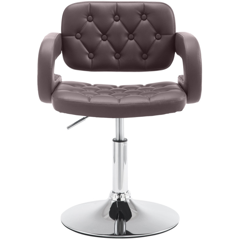 Fauteuil Lounge Dublin en cuir artificiel brun