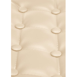 Fauteuil Lounge Dublin en cuir artificiel crème