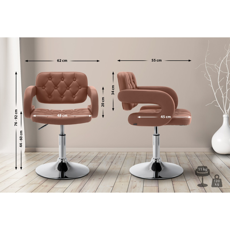 Fauteuil Lounge Dublin en cuir artificiel Cognac