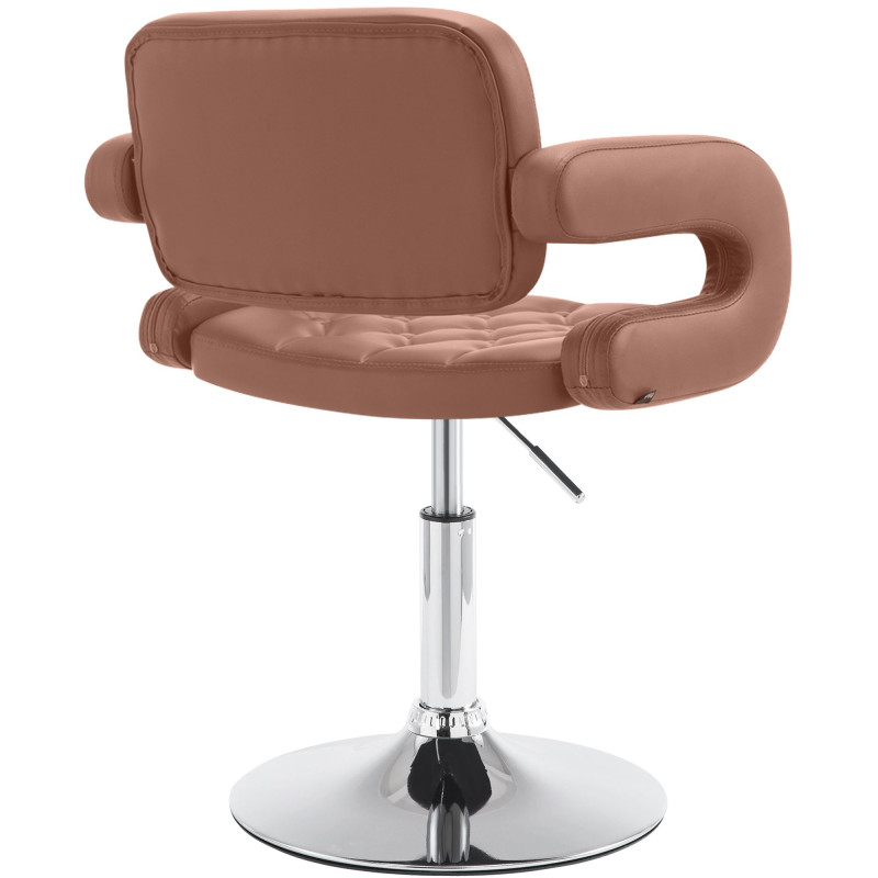 Fauteuil Lounge Dublin en cuir artificiel Cognac