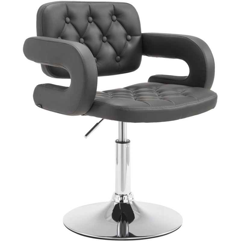 Fauteuil Lounge Dublin en cuir artificiel gris