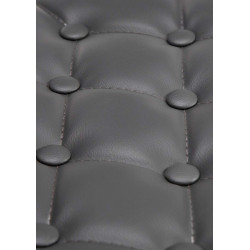 Fauteuil Lounge Dublin en cuir artificiel gris