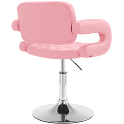 Fauteuil Lounge Dublin en cuir artificiel rose