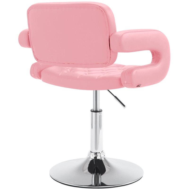Fauteuil Lounge Dublin en cuir artificiel rose