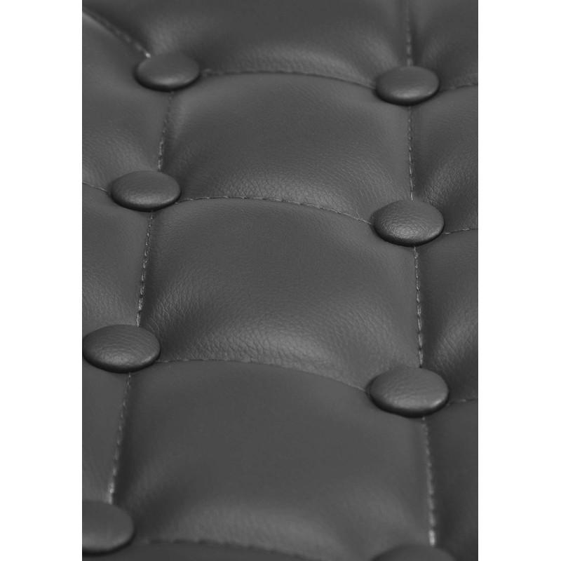 Fauteuil Lounge Dublin en cuir artificiel noir