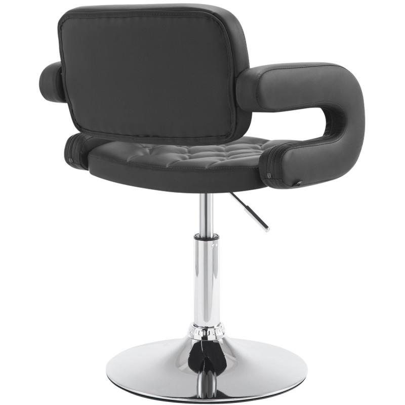 Fauteuil Lounge Dublin en cuir artificiel noir