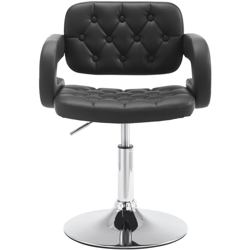 Fauteuil Lounge Dublin en cuir artificiel noir