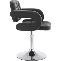 Fauteuil Lounge Dublin en cuir artificiel noir