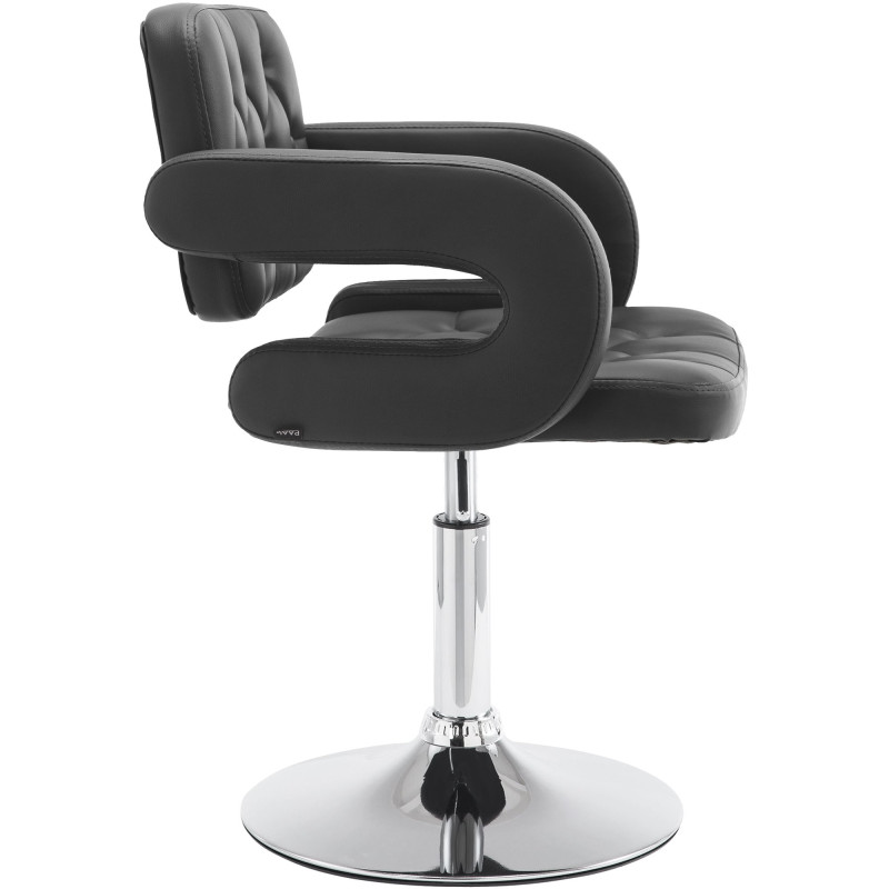 Fauteuil Lounge Dublin en cuir artificiel noir