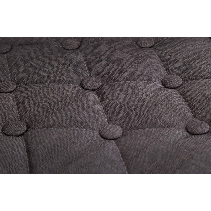 Fauteuil Lounge en tissu Dublin gris foncé