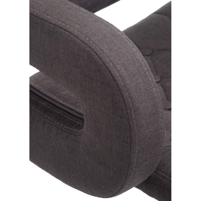 Fauteuil Lounge en tissu Dublin gris foncé