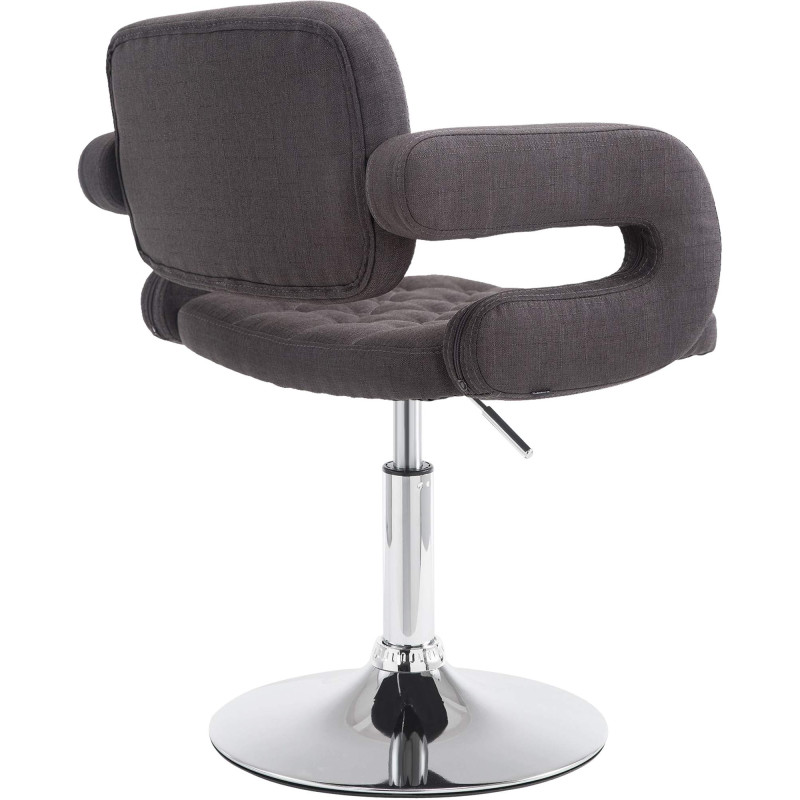 Fauteuil Lounge en tissu Dublin gris foncé