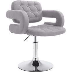 Fauteuil Lounge en tissu Dublin gris