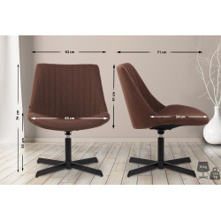 Fauteuil Lounge Granby brun