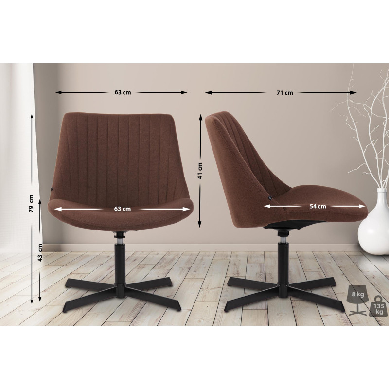 Fauteuil Lounge Granby brun