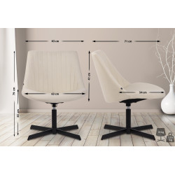 Fauteuil Lounge Granby crème