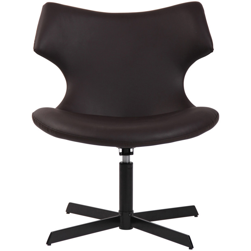 Fauteuil Lounge Welland en cuir artificiel brun