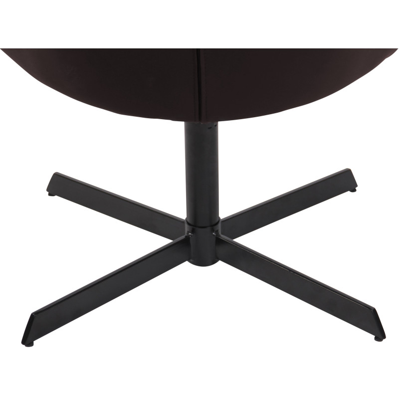 Fauteuil Lounge Welland en cuir artificiel brun
