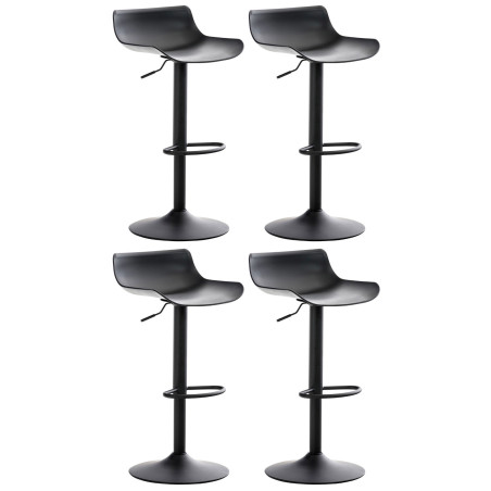 Lot de 4 tabourets de bar Aveiro noir