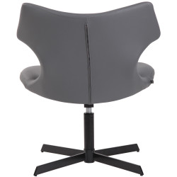 Fauteuil Lounge Welland en cuir artificiel gris
