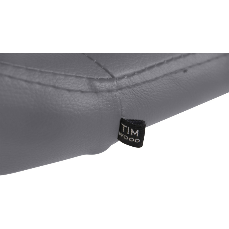 Fauteuil Lounge Welland en cuir artificiel gris