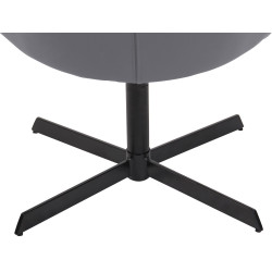 Fauteuil Lounge Welland en cuir artificiel gris