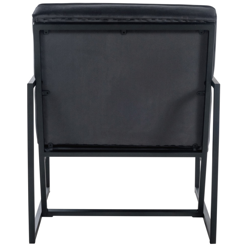Fauteuil Lounge Avon Velvet gris