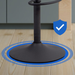 Lot de 4 tabourets de bar Aveiro noir