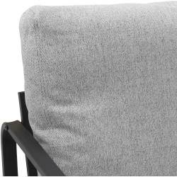Fauteuil Lounge Manea en tissu gris clair