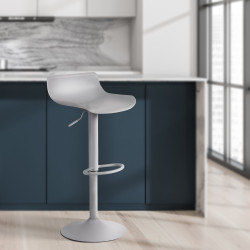 Lot de 4 tabourets de bar Aveiro gris