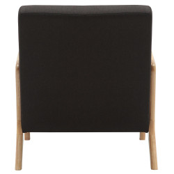 Fauteuil en tissu Hibbing brun
