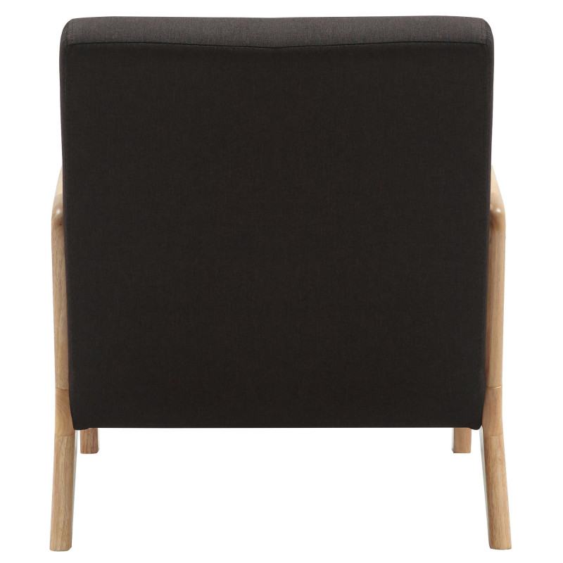 Fauteuil en tissu Hibbing brun