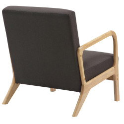Fauteuil en tissu Hibbing brun