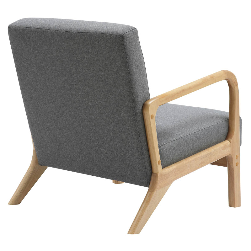 Fauteuil en tissu Hibbing gris clair