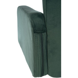 Tabouret de bar Los Angeles velours noir vert foncé