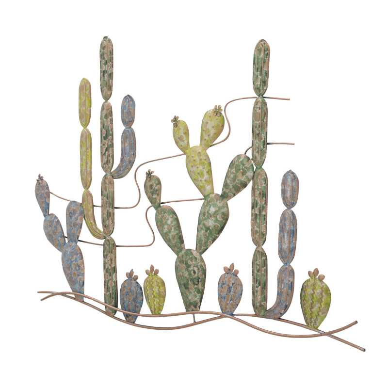 PANNEAU EN FER CACTUS -B- 90X2,5X64 CM