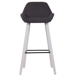 Tabouret de bar Newnan, 4 pieds en tissu, structure he (chêne) noir