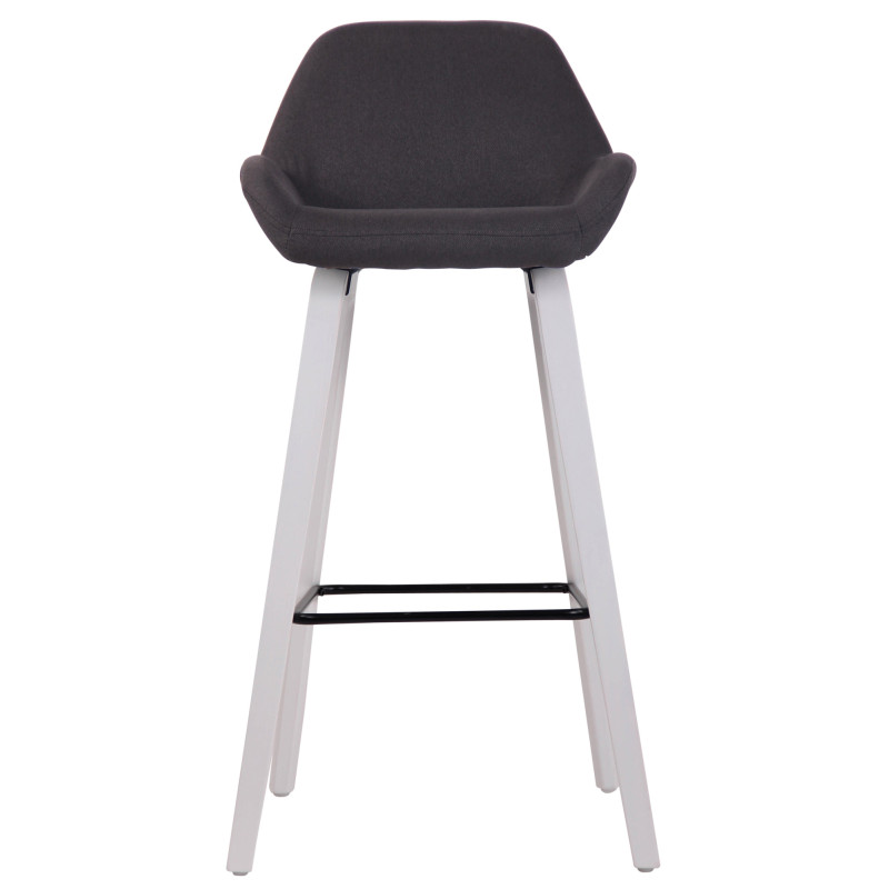 Tabouret de bar Newnan, 4 pieds en tissu, structure he (chêne) noir