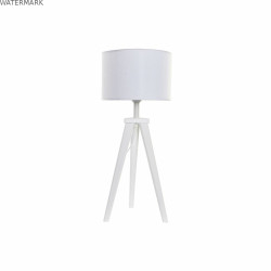 Lampe de bureau DKD Home Decor 8424001807918 Bois Blanc 220 V 50 W 30 x 30 x 72 cm
