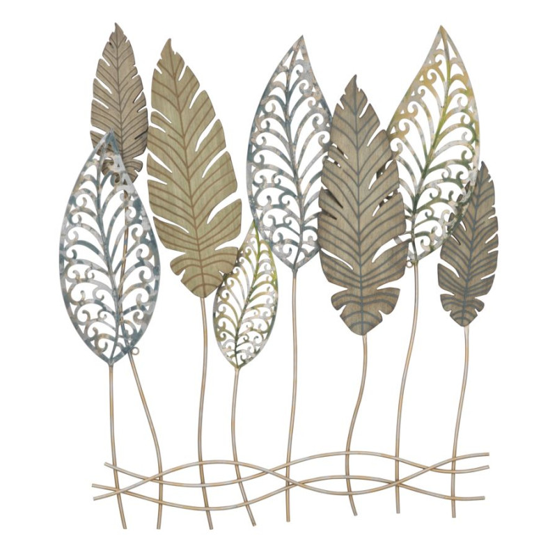 PANNEAU DE FER ET DE BOIS FEUILLES -C- CM 75X2,5X87