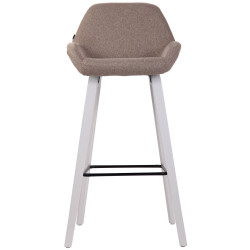 Tabouret de bar Newnan, 4 pieds en tissu, structure he (chêne) taupe