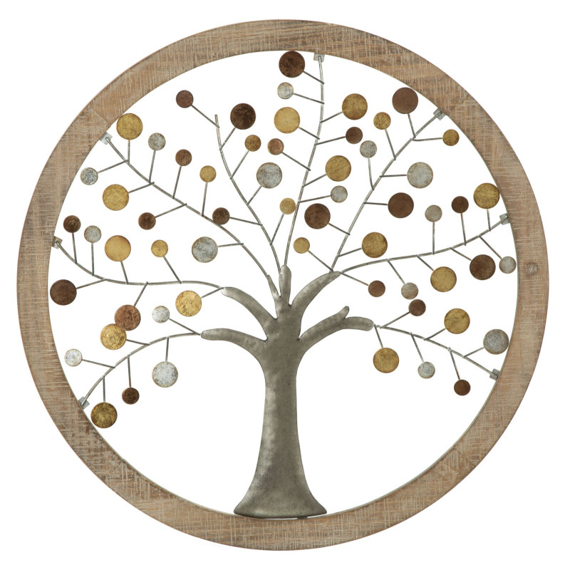 PANNEAU MURAL ARBRE DE VIE MIROIR CM Ø 61X1,8