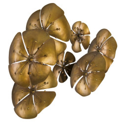PANNEAU EN FER DORÉ FLOWE -B- CM 80X6X57
