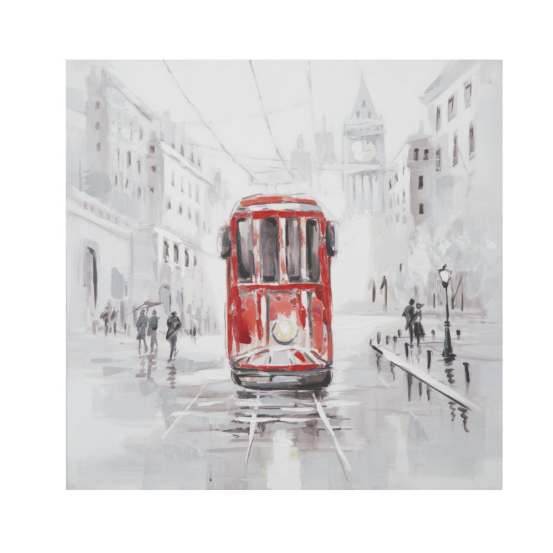PEINTURE SUR TOILE TRAM -A- CM 80X3X80