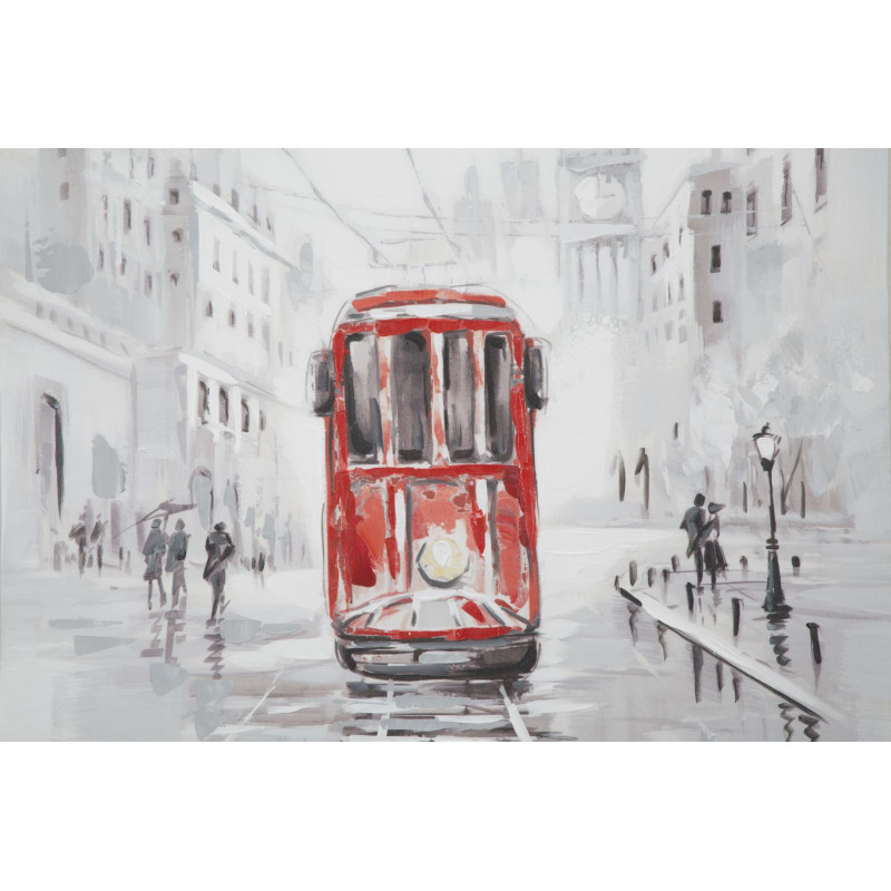 PEINTURE SUR TOILE TRAM -A- CM 80X3X80